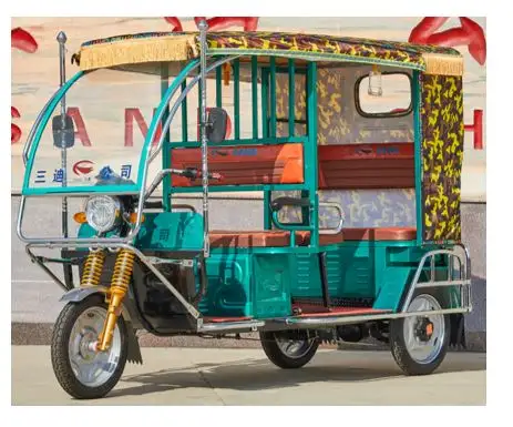 Triciclo eléctrico de batería para taxi de pasajeros modelo Auto Rickshaw