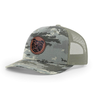BSCI Atacado Personalizado Adulto 6 Painel Patch De Couro Logotipo Perfil Baixo 112 Gorras Malha Snap Voltar Trucker Cap Hat