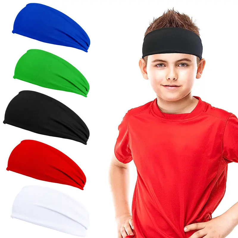 Tiara de algodão elástico para meninos, cinto de absorção de suor estilo europeu americano, basquete, futebol, proteção capilar