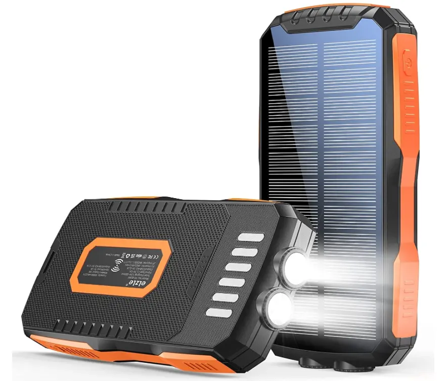 Powerbank solar 2 usb universal, carregador solar à prova d' água de 50000mah e 30000mah