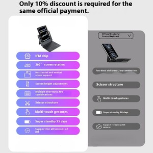 10th Generation PU Instant para teclado Bluetooth Portalápices Fundas protectoras para tabletas Fundas para iPad Pro para Apple iPad Air - Product Image 5