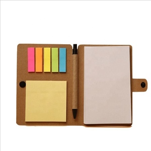 生态友好的牛皮纸封面便pad 垫 pad 笔和统治者的粘性备忘录垫 - Product Image 4