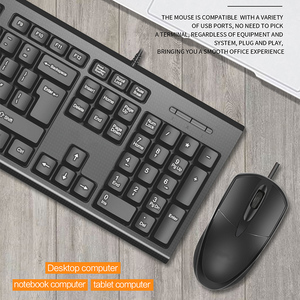 Ratón de teclado con cable USB para ordenador, barato