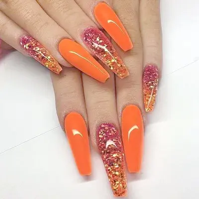 OMG full coverage acrylic artificial white long decorated finger nail tip set with glue press on hand fingernails cover