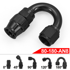 AN6 AN8 düz 45 90 120 180 derece kullanımlık hortum ucu montaj parçası adaptörü döner PTFE yağ yakıt hattı hortum ucu montaj parçası - Product Image 5