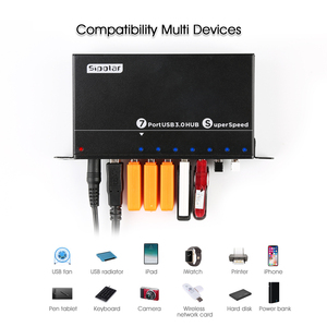 A173 Sipolar 7端口Usb 3.0集线器扩展坞，用于计算机附件供电适配器 - Product Image 3