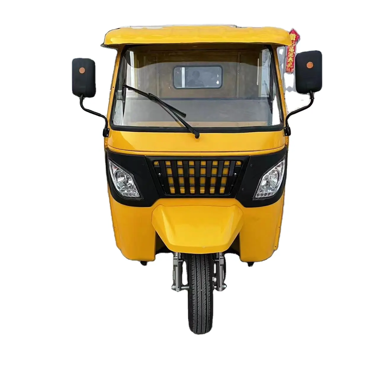 Mini elétrico fechado Rickshaw 3 assentos viajando triciclo Scooter