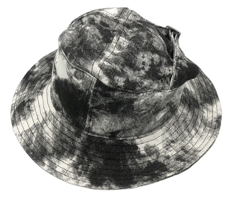 Automne unique haute rue mode style britannique coton cravate colorant seau chapeau pour femme en stock personnalisé seau chapeaux