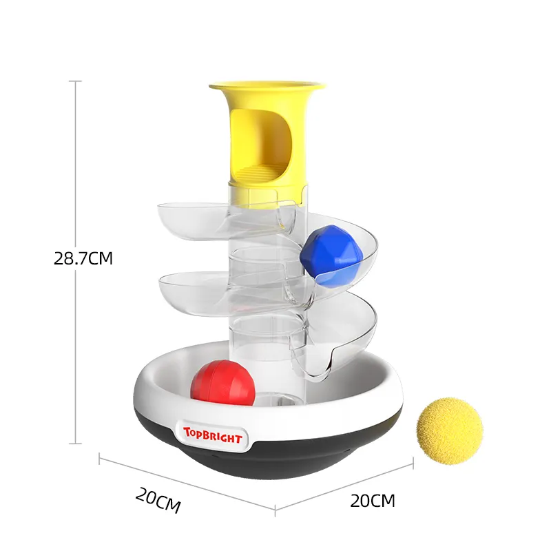 Torre de pila de bola rodante, juguete educativo temprano para bebés, pista giratoria, apilamiento, tubo de construcción de plástico, juguete para niños pequeños