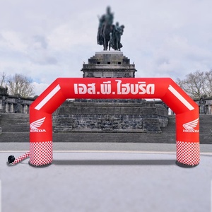 ซุ้มประตูเป่าลม Arco แบบเติมได้พร้อมไฟ LED สำหรับตกแต่งการแข่งขันกลางแจ้งโฆษณาตามสั่ง - Product Image 3