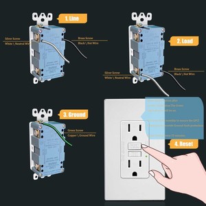 Thời Trang GFCI Tự Kiểm Tra GF 20amp Với Ổ Cắm Gfci 20a Được Liệt Kê Ul & Cul Ổ Cắm Song Công Gfi - Product Image 6