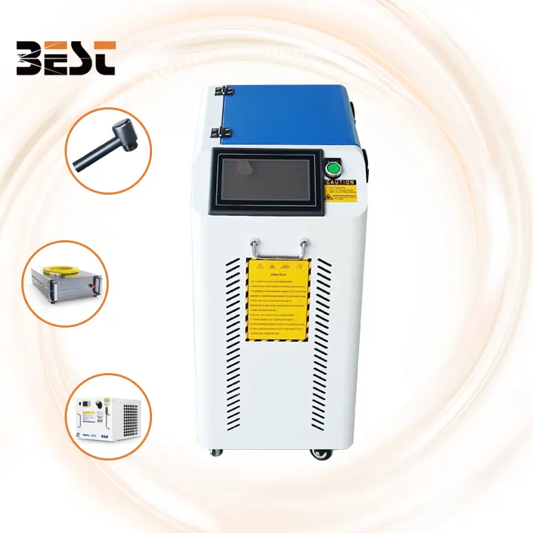 MEILLEURE machine de nettoyage au laser à impulsions 100w 200w taches d'huile portables enlevant le prix du nettoyeur à impulsions