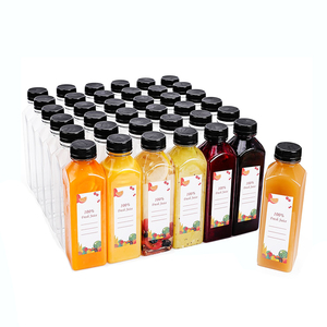 Custom 2 <strong>4</strong> 8 12 16 <strong>oz</strong> PET Plastic Square <strong>Juice</strong> Bottles for <strong>Juice</strong> Business. 60ml 120ml 250ml 350ml 500ml <strong>Juice</strong> Bottle With Cap