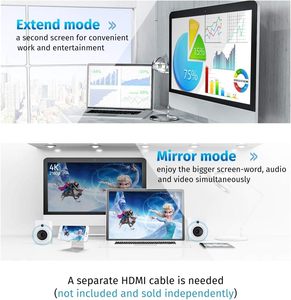 Adaptador convertidor HDMI (4K/60Hz) a Mini Displayport (4K/30Hz) Adaptador HDMI 2,0 a Mini DP 1,4 - Product Image 4