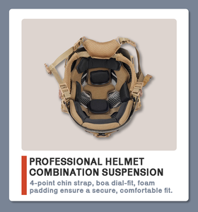 クールで調整可能なダイヤルハイカット炭素繊維戦術レールヘルメットNVG取り付け合理化された耳シェル統合ペイントボール用 - Product Image 6