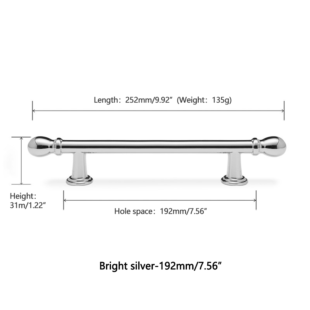 8092 Polished Chrome 04-192mm/7.5" Hole Center