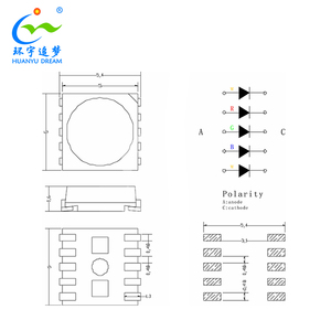 Multi-colors SMD 5in1 5050rgbcw <strong>Led</strong> Chip 0.2W 5050RGBW <strong>5050RGB</strong> Dimmable Smd <strong>Led</strong> Chip for Christmas <strong>Led</strong> Tree Strip - Product Image 5