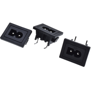 AC C8 Power <strong>Socket</strong> 2.5A 250V 2 Pins Female C7 Power Outlet Snap in <strong>2.0mm</strong> Big Pins for PDU Female Connector - Product Image 5