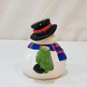 陶瓷手绘卡通可爱茶壶; 茶壶陶瓷雪人创意设计茶壶