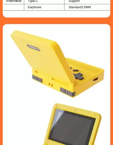 POWKIDDY elde kullanılır oyun konsolu Video oyunu 3 inç IPS ekran çevirme çift açık sistem Retro konsol 16 simülatörleri - Product Image 5