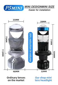 หลอดไฟโปรเจคเตอร์ไฟหน้า LED พลังสูง120วัตต์ A80 9005 H11 H7 H4ใช้ได้กับ Corolla สำหรับ Ford Focus สำหรับ Subaru POLO - Product Image 6