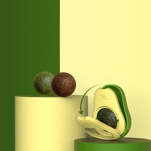 Juguete para lamer gatos Bola de hierba gatera natural Juguete para gatos Pegatina de pared Estilo aguacate Insecto Gall Fruit Cat Snacks Limpieza intestinal limpia - Product Image 1