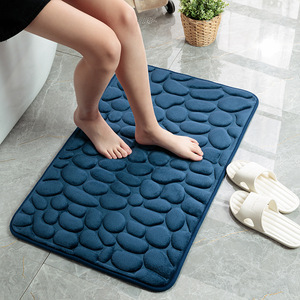 浴室实用防水防滑卵石浮雕浴垫浴缸侧地板地毯加厚门脚垫 - Product Image 2