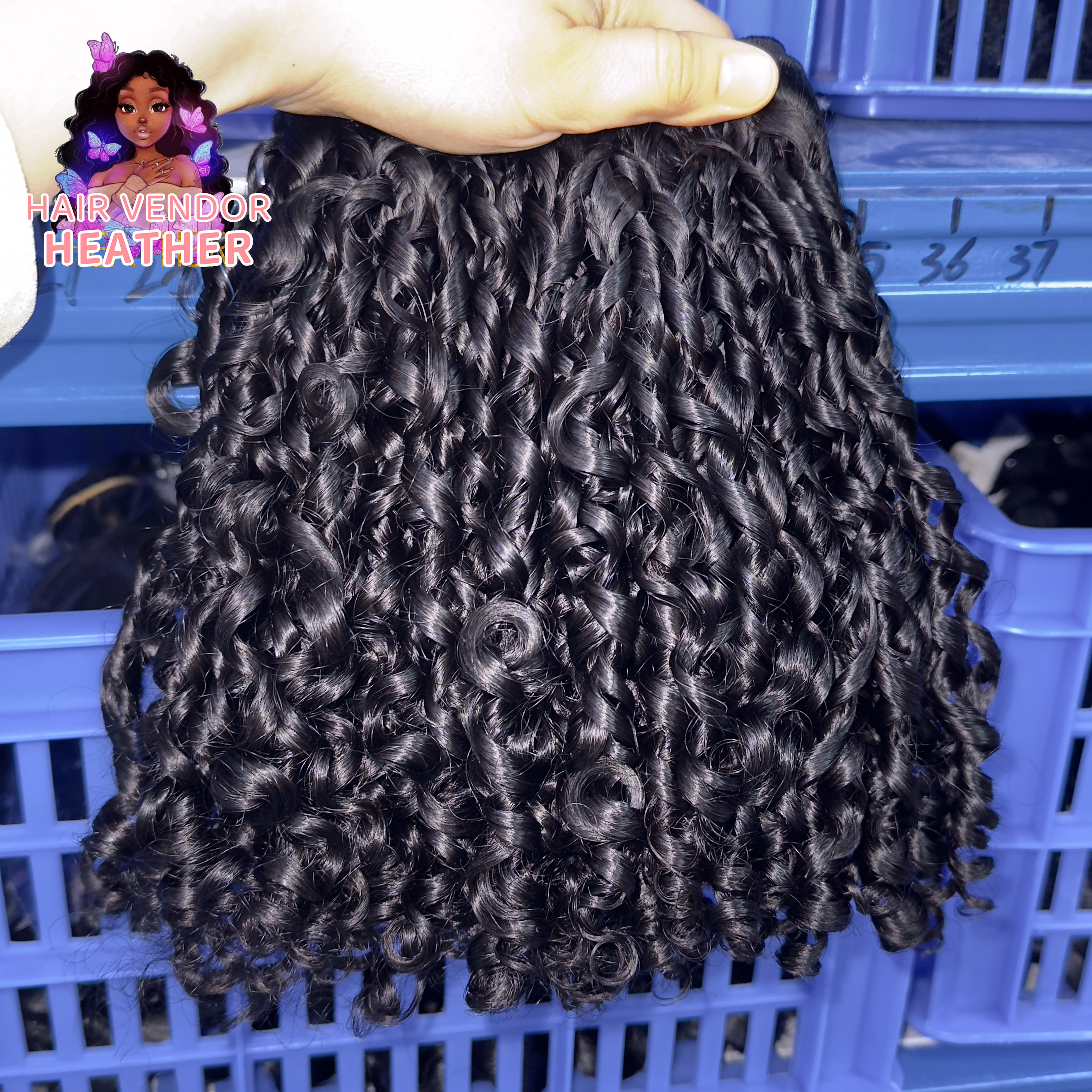 1 bundle pixie curly