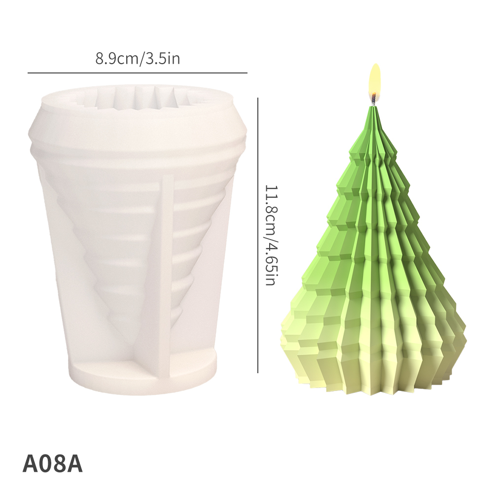 A08A Moule pour sapin de Noël blanc