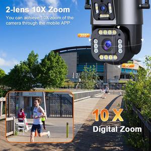 Regis IPC360 4K 8MP 와이파이 카메라 야외 10X 디지털 줌 Ptz 베이비 모니터 야간 투시경 Cctv 카메라 듀얼 렌즈 네트워크 카메라 - Product Image 5