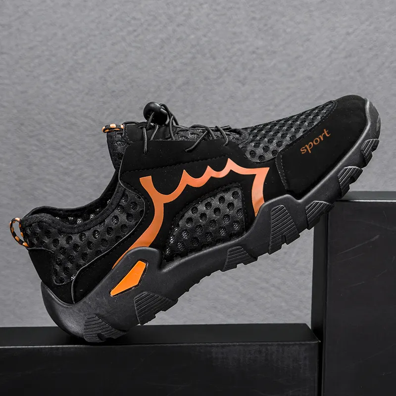 New oem logo Hard-Wearing Soft Soles Lace Up Fitness outdoor running Men's Sports Shoes