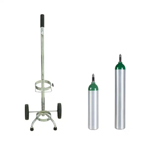 Hastane kullanımı için taşınabilir 4.6L ME çelik/alüminyum oksijen gaz tüpü arabası ve silindir arabası