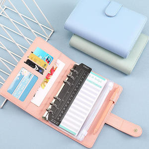 A5A6 PU Loose Leaf Notebook Binder Macaron Schedule Planner <strong>Manual</strong> Ledger Lychee Pattern 6 Ring Children's Gifts - Product Image 4