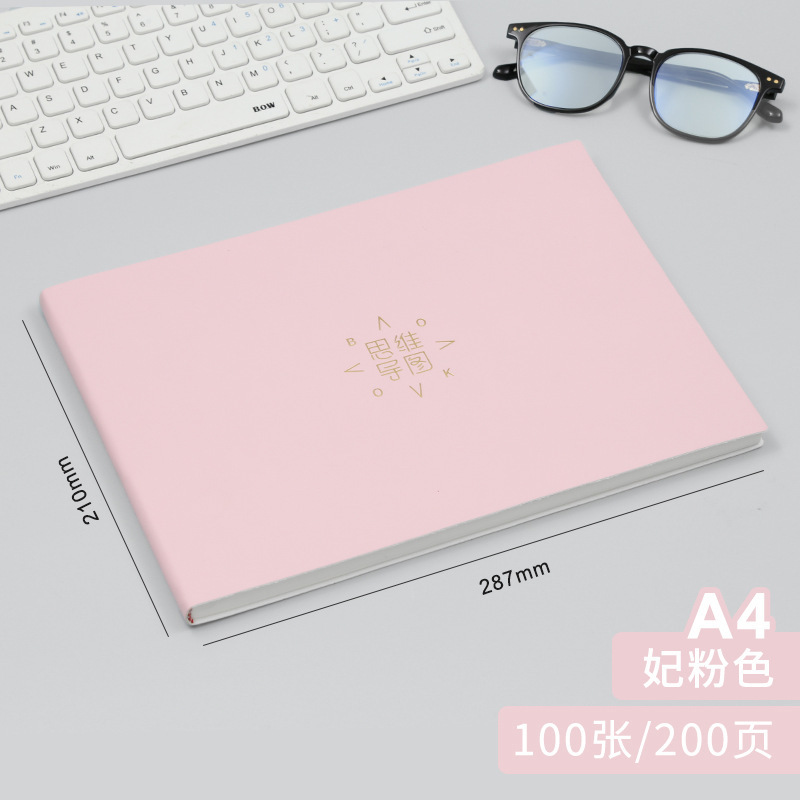 A4 mind map-pink-200 pages