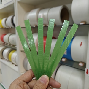制造商价格定制尺寸绿色压花宠物捆扎带用于运输包装