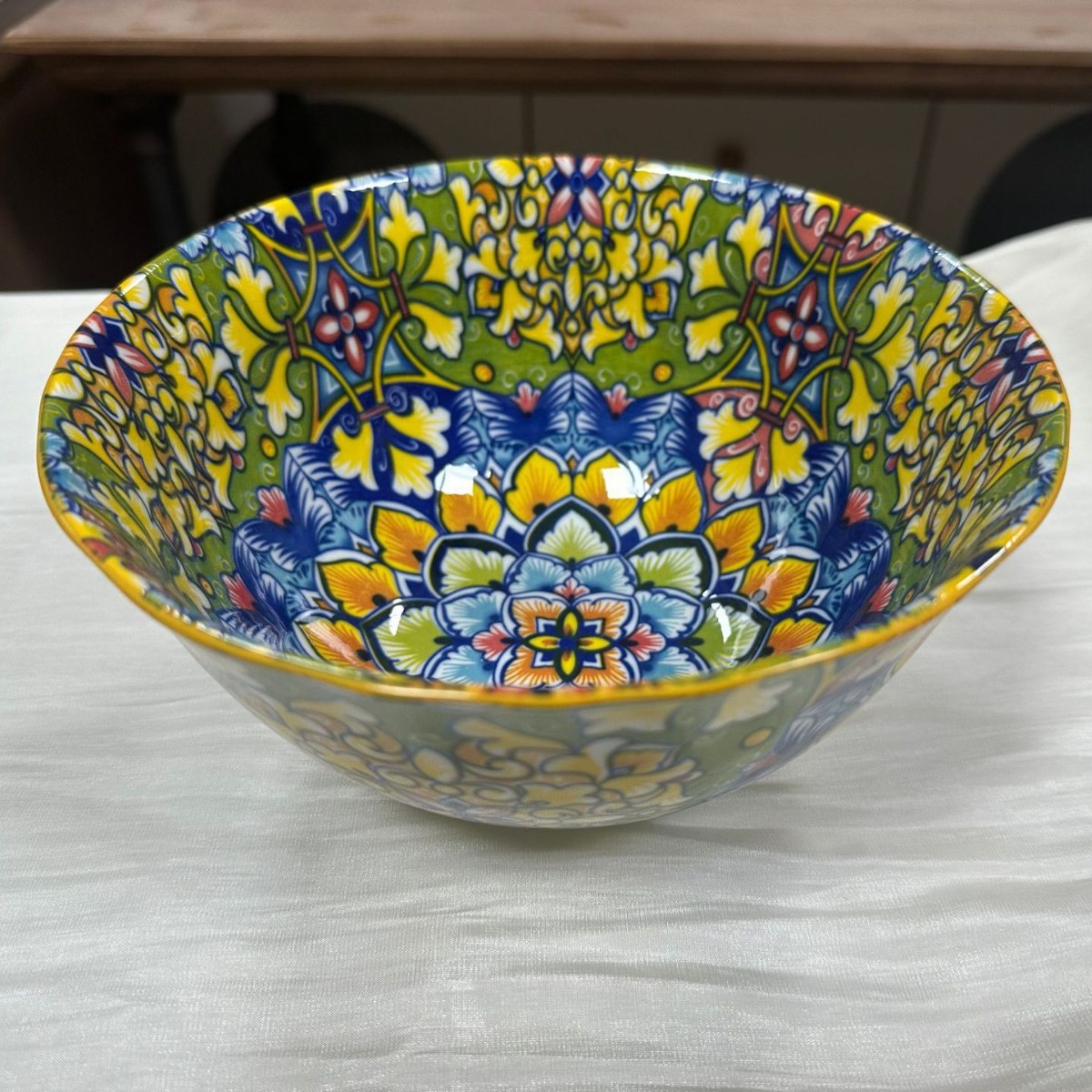 6inch lotus edge bowl/pa2058 brocade flower colorful