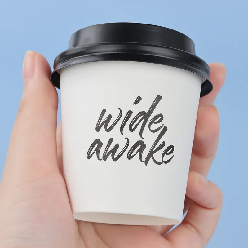 Özel Logo baskılı tek duvarlı kağıt bardak kahve kağıt bardak ambalaj tek kullanımlık kağıt bardak