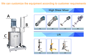 Sıcak satış kullanılan yüksek kesme karıştırıcılar homogenizer mikser isıtma lab yüksek kesme rotor stator mikser ile yüksek kesme - Product Image 4