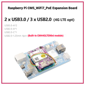 Raspberry Pi CM5-Entwicklungsplatine mit WiFi7 SoE-Erweiterungs paket Capture Monitoring BE200 USB3.0 RTC
