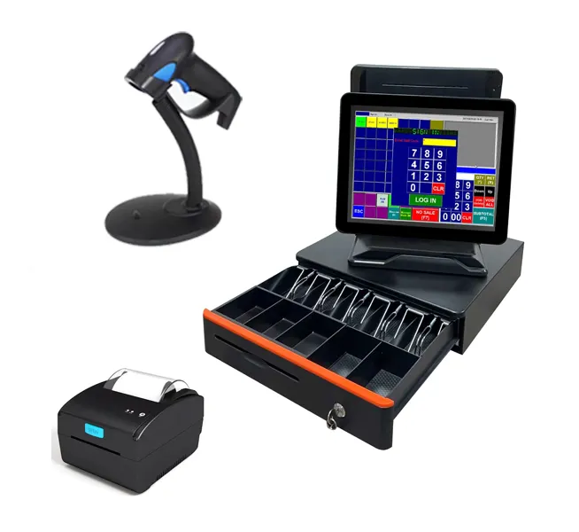 Dual Screen Pos System Retail Cash Register For Restaurant Supermarket Touch Screen Pos System