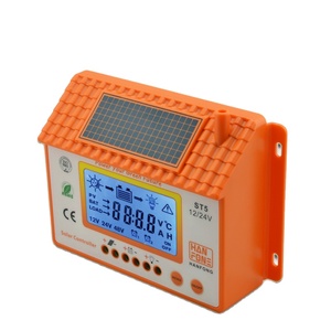 20A interruptor automático manual PWM 12 voltios 20 30 Amp controlador de carga solar con retroiluminación azul controlador de carga híbrido solar - Product Image 1