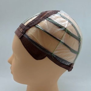 Gorras de peluca con banda elástica personalizada con gancho y bucle Material de encaje de fácil tejido Gorro de peluca ventilado para hacer pelucas - Product Image 4