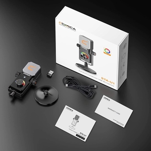 Comica STA-U1 USBマイク (RGBライトコンピューターコンデンサーマイク付き) YouTubeポッドキャスティング歌うストリーミング用 - Product Image 6