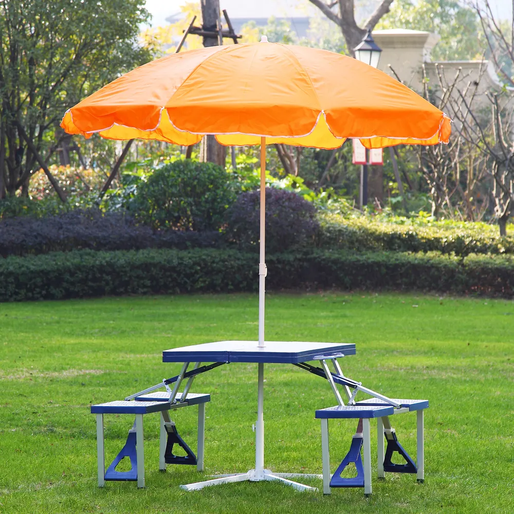 Loisirs adultes enfants camping pique-nique tables pliables avec des chaises en plastique