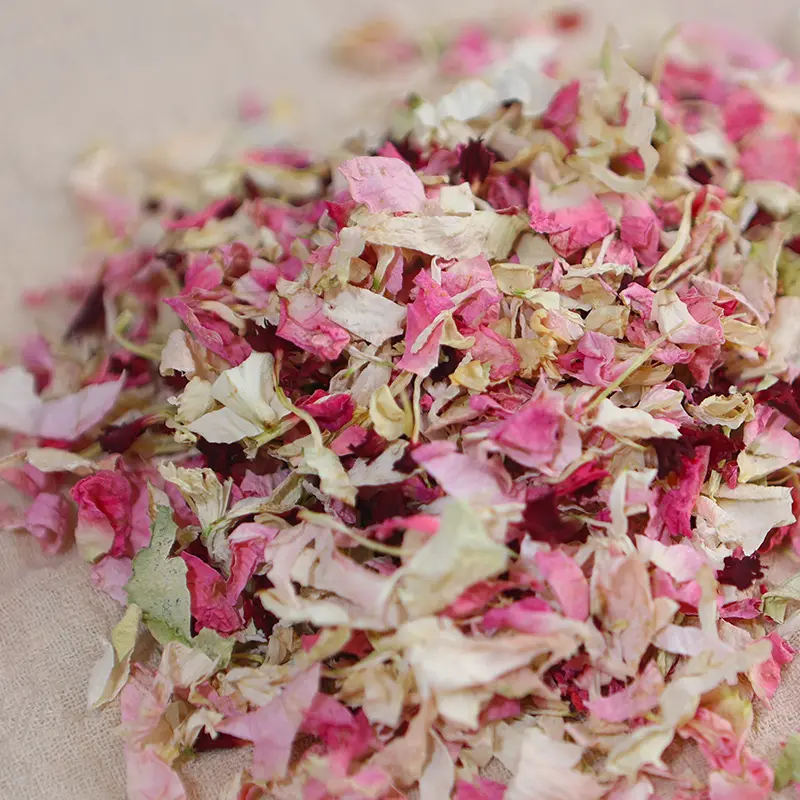 Biologisch abbaubare hochwertige natürliche getrocknete Hochzeit Konfetti Rose Jasmin gemischte Blumen Blüten blätter für Braut party Dekorationen