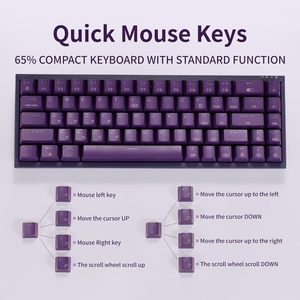 Yüzde 60 68 tuşları mavi anahtarı mekanik klavye anti-gölgelenme Gamer Teclado tip-c bilgisayar PC ergonomik 60% oyun klavyesi - Product Image 5