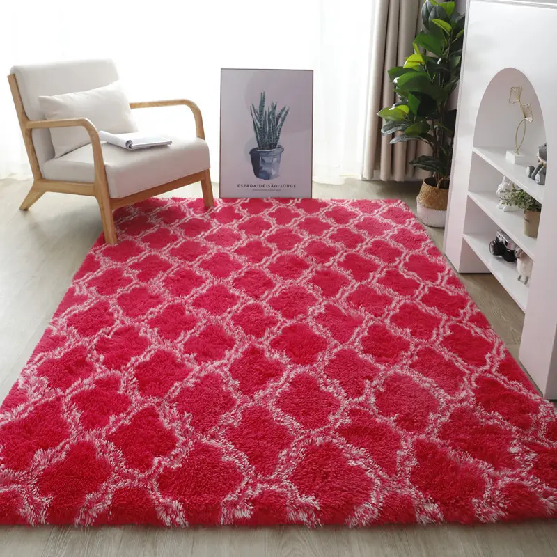 Hot sale washable pet plush mat sticker comfortable non slip long large carpet floor mats for living room area rugs