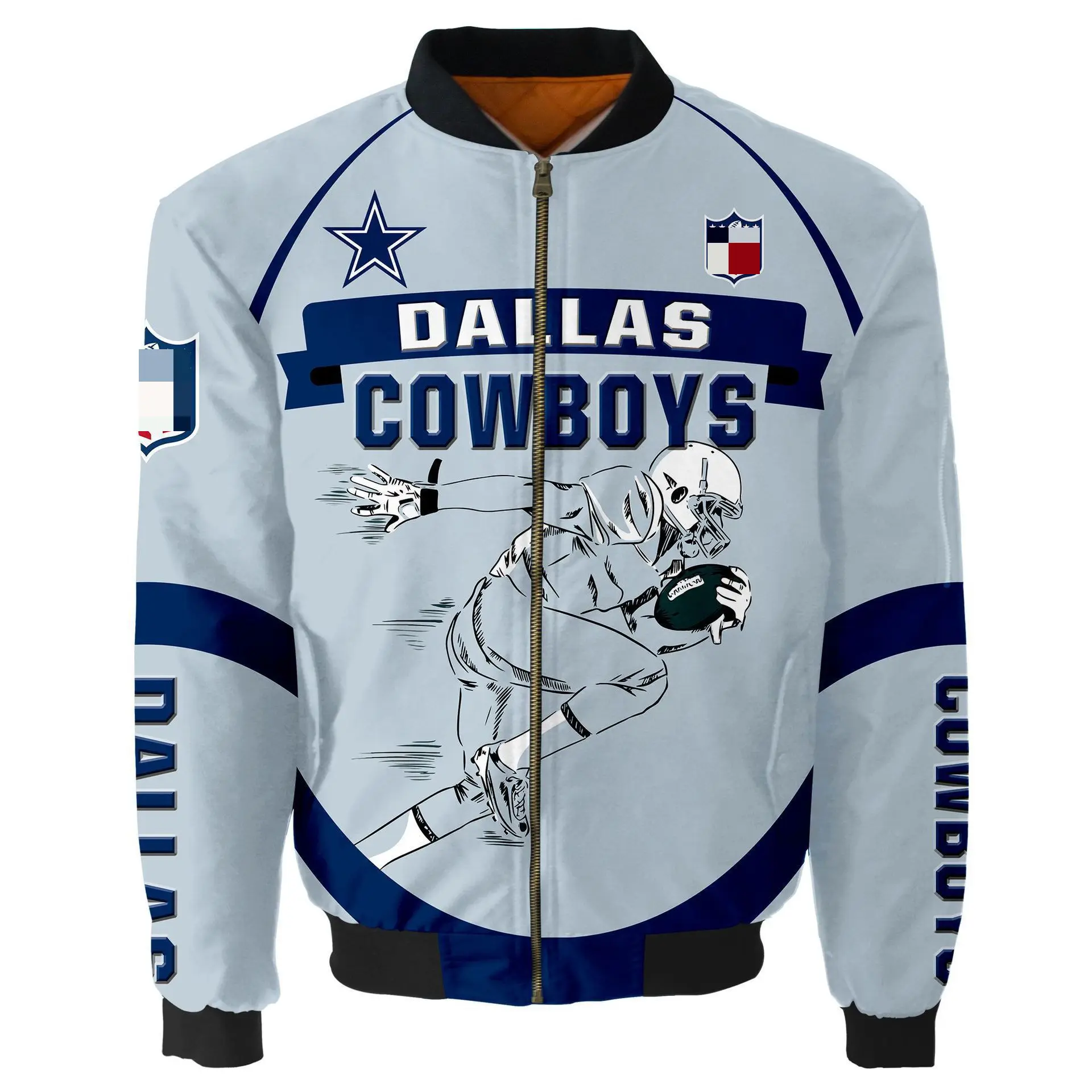 Куртка для американского футбола All 32NFL, модная мужская зимняя ветрозащитная спортивная куртка с 3D принтом для футбольной команды
