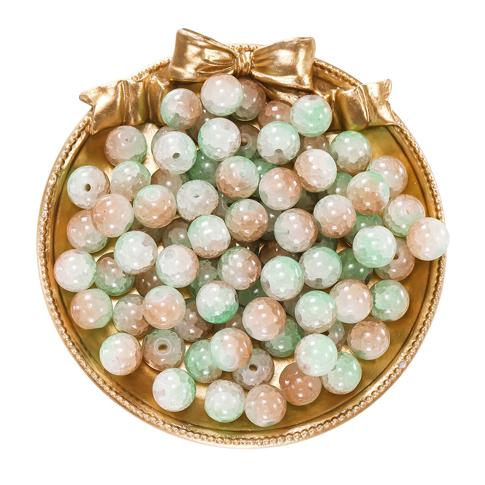 Crystal Jade Shattered Pearls - Orange-Green
