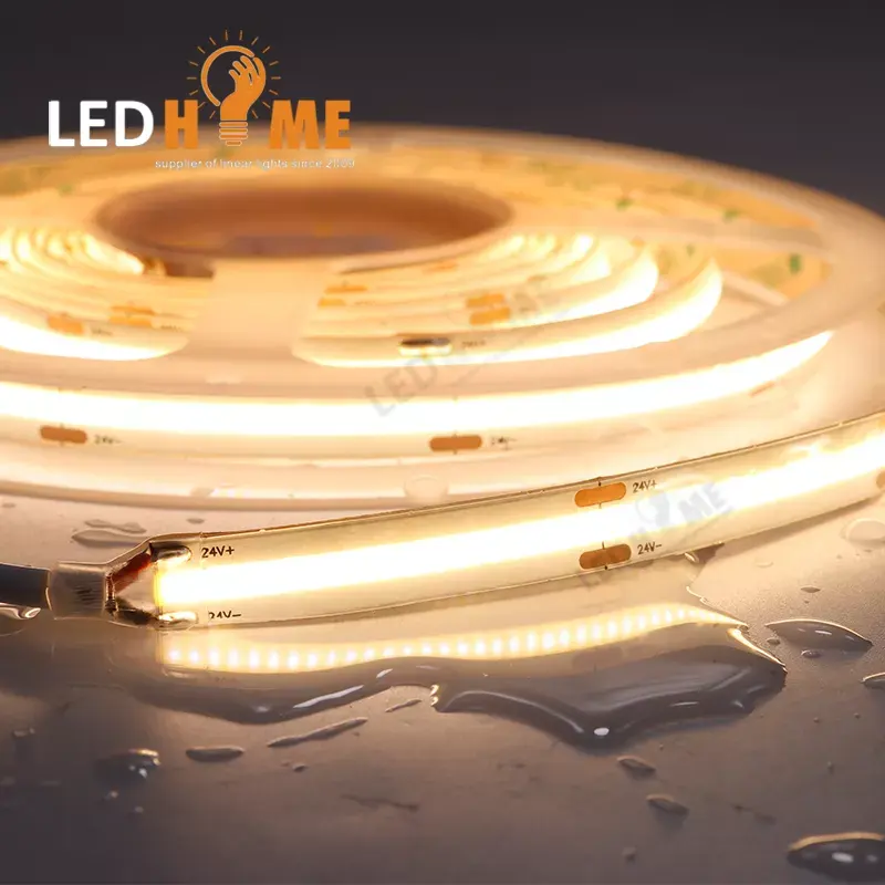 Bande lumineuse LED COB d'ambiance Flexible, 12V, 24V, 5mm, 8mm, 10mm, 11W, rvb, RGBW, IP20, IP65, IP68